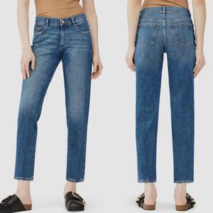 DL1961 Riley Mid Rise Boyfriend Jeans Women's 28 Relaxed Stretch Ankle Straight